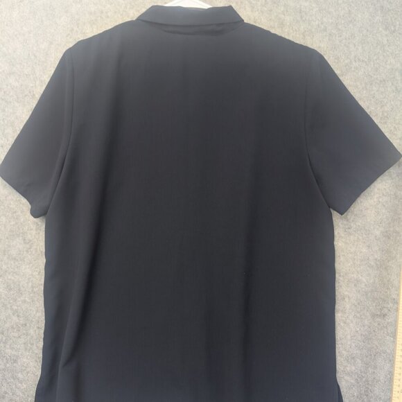 Vintage 90s Brooke Chapman Navy Oversize Blouse Button-Up Camp Collar US 16 - Picture 2 of 10